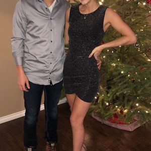 Black metallic-like dress